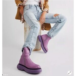NWOB Free People Mara Zip Moto Combat Chunky Ankle Zipper Edgy Boots 36 School 6